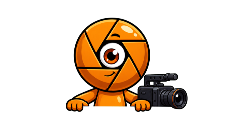 Mascotte du département caméra sortant de la capture