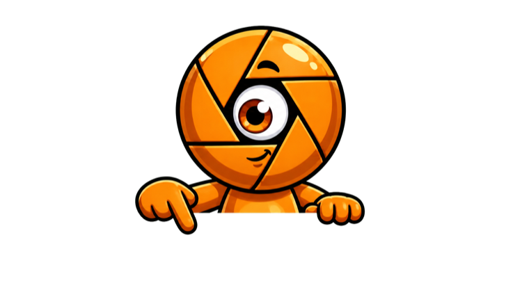 Mascotte Cinecyclop sortant de la démonstration pour montrer la saisie